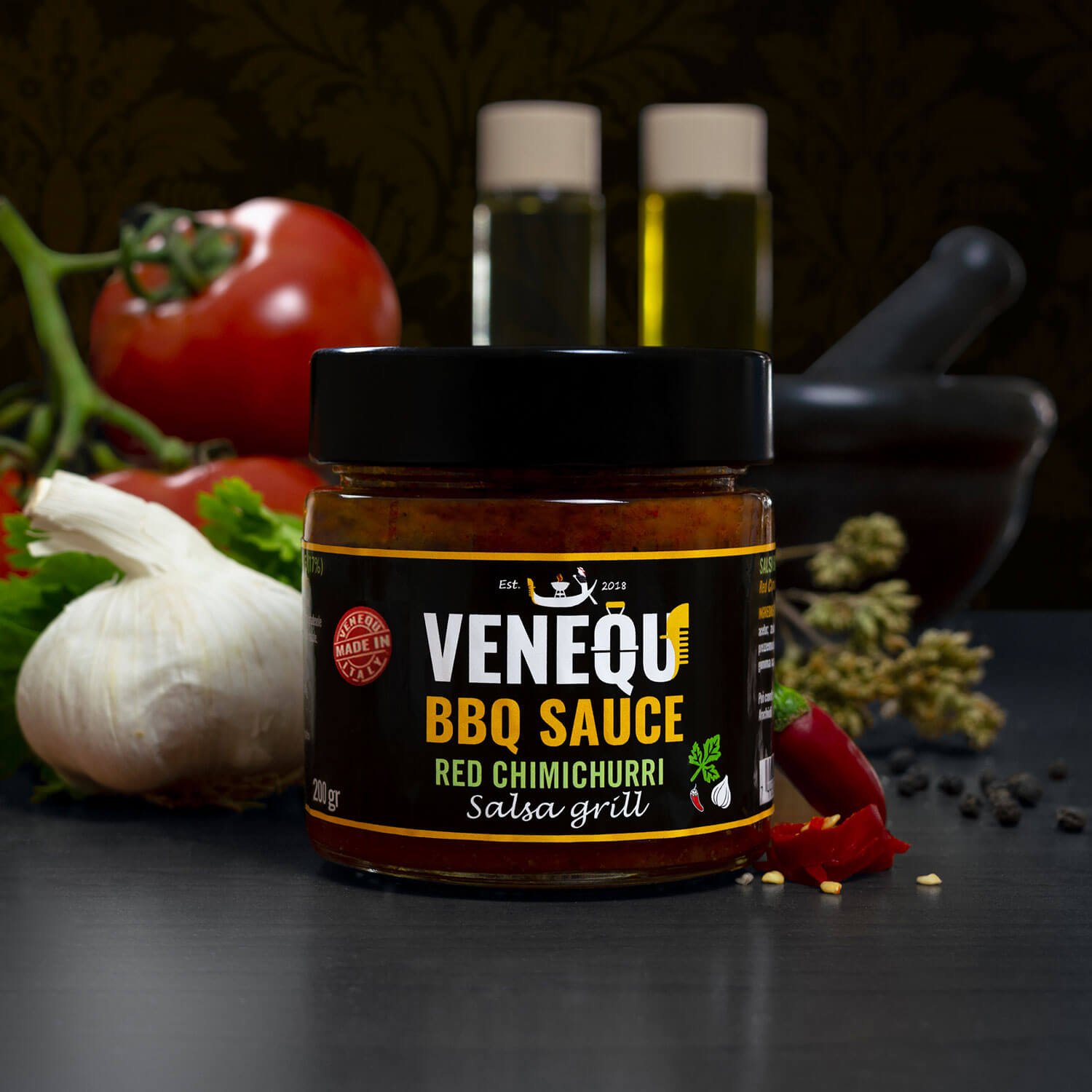 Salsa Grill RED CHIMICHURRI - Salsa barbecue mediterranea 200g - immagine 2