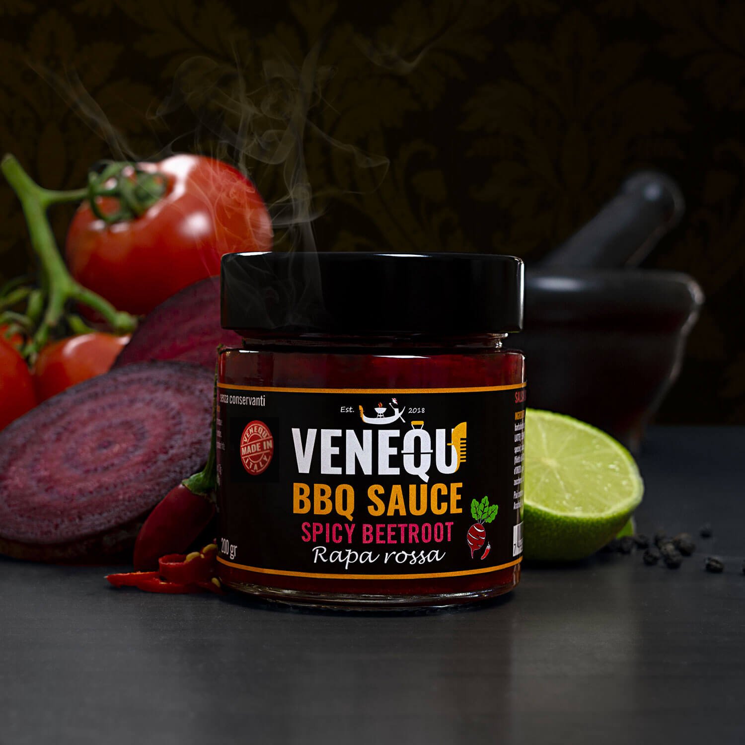 Salsa BBQ SPICY BEETROOT -Salsa barbecue alla Rapa Rossa 200g - immagine 3