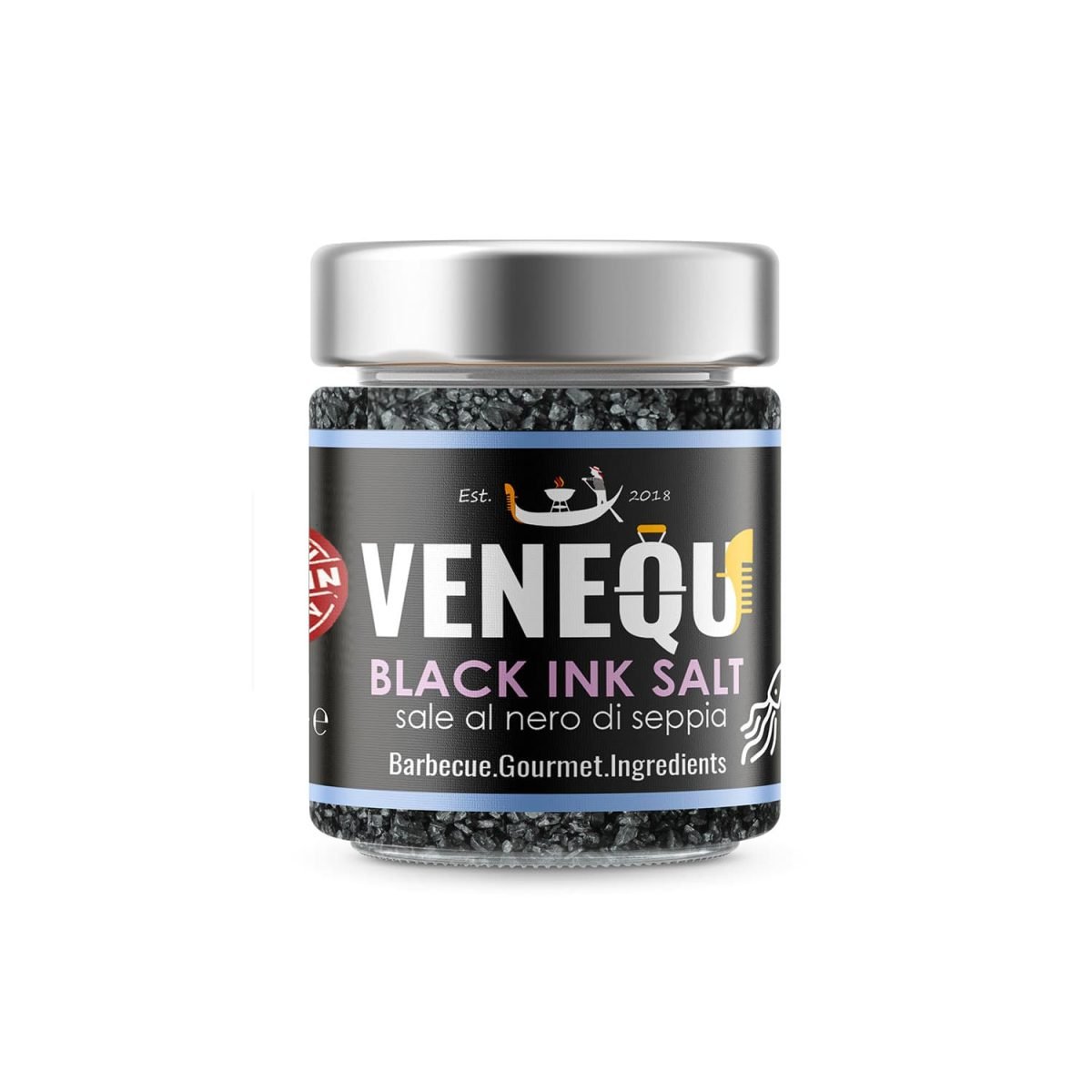 BLACK INK Salt - Sale al nero di seppia| Sale gourmet per barbecue